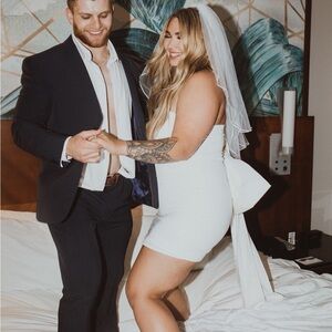 White Strapless Dress